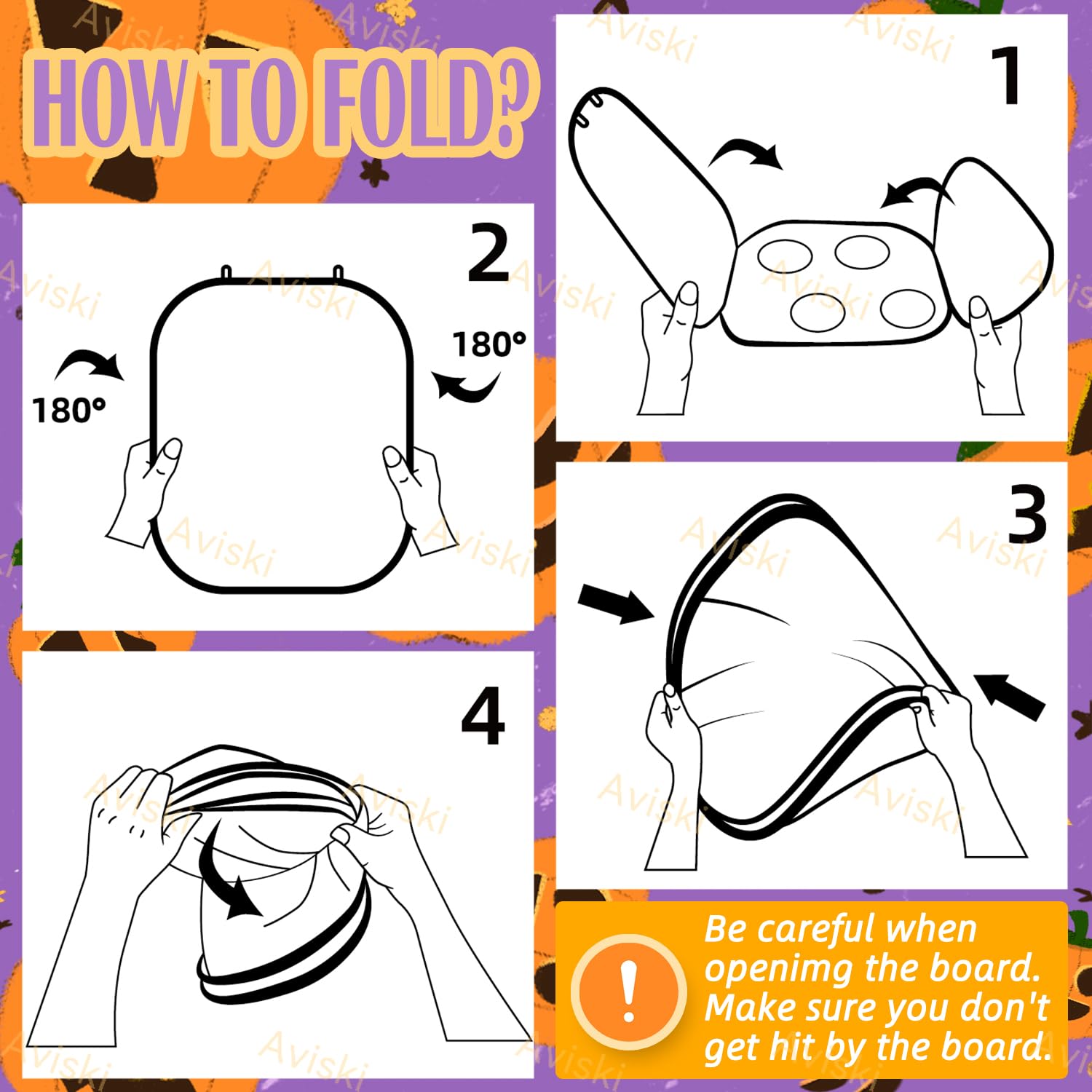 Halloween Bean Bag Toss Game Set for Kids & Family - Ghost Pumpkin Castle Pattern with Scoring Board - Outdoor & Indoor Halloween Party Games, Yard Activities, Carnival Fun