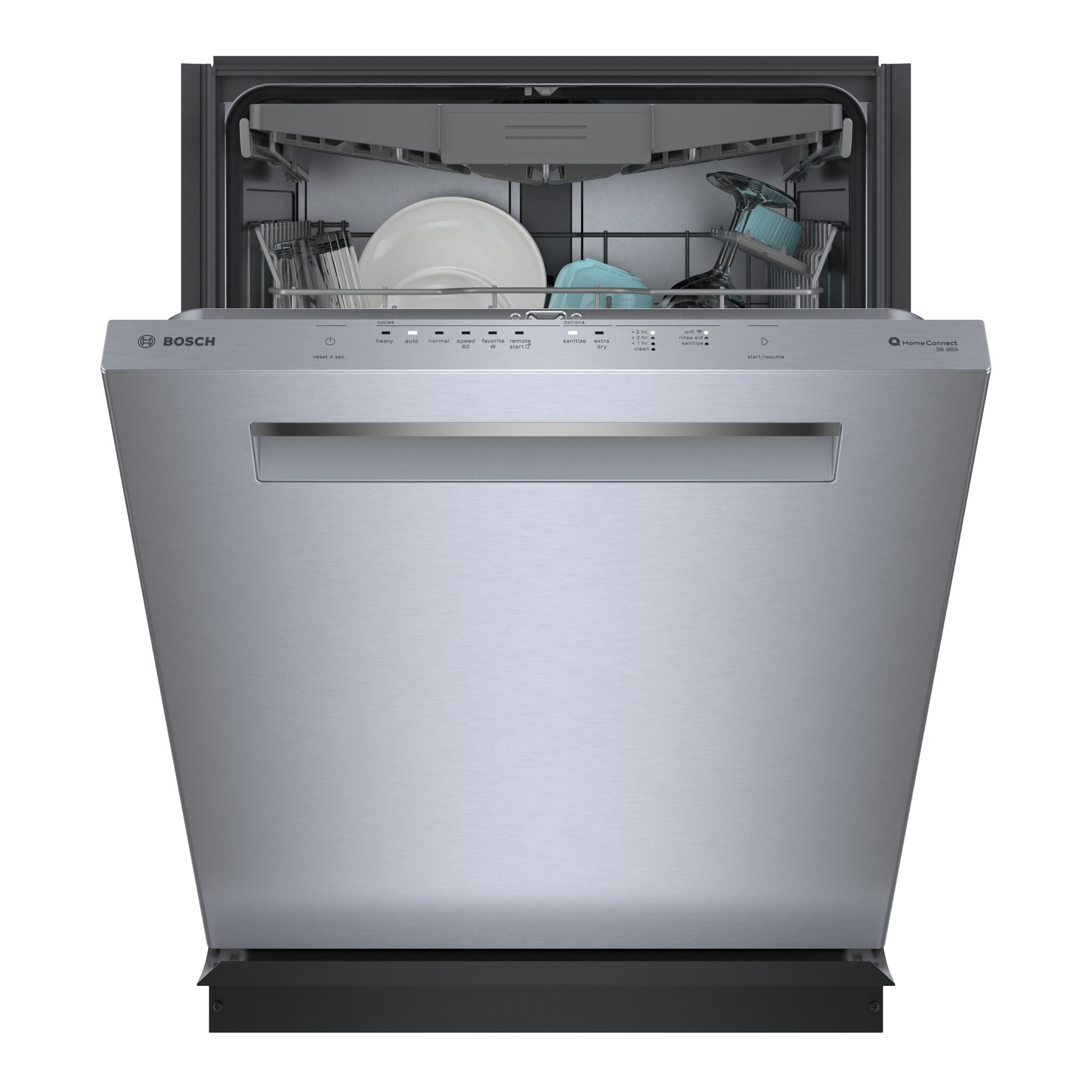 Bosch 500 Series Smart Dishwasher - Stainless Steel, 3rd Rack, Energy Star Certified | Perfect for Large Families & Open Kitchen Designs