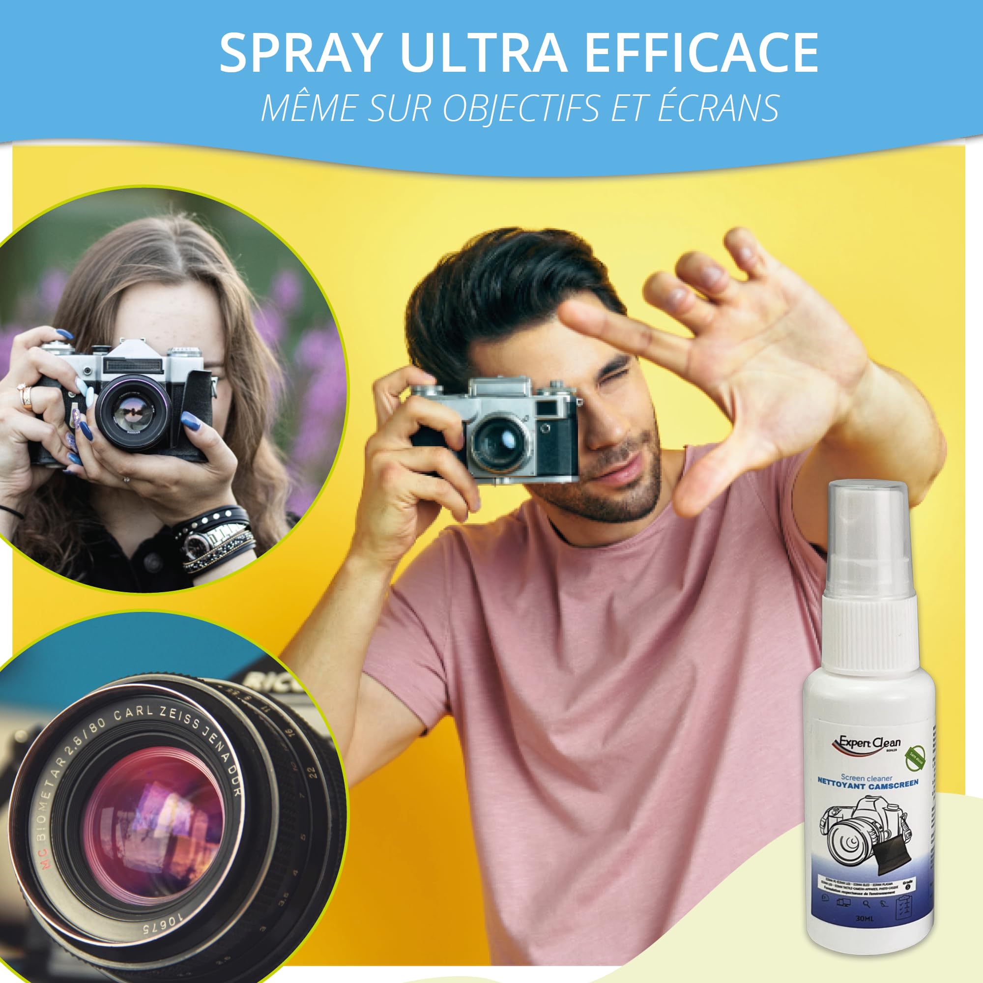 Premium Microfiber Cleaning Kit for Camera Lenses, Eyeglasses, Phone Screens & GoPro – Gentle Scratch-Free Cloth for DSLR, Smartphones & Electronics – Perfect for Travel, Photography & Daily Cleaning