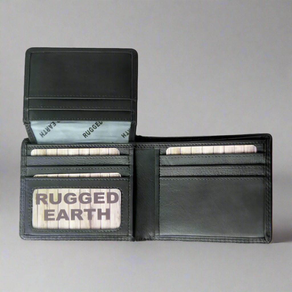 Premium Genuine Leather Bifold Wallet for Men - RFID Blocking, Slim Design - Perfect for Everyday Carry, Travel & Business Use