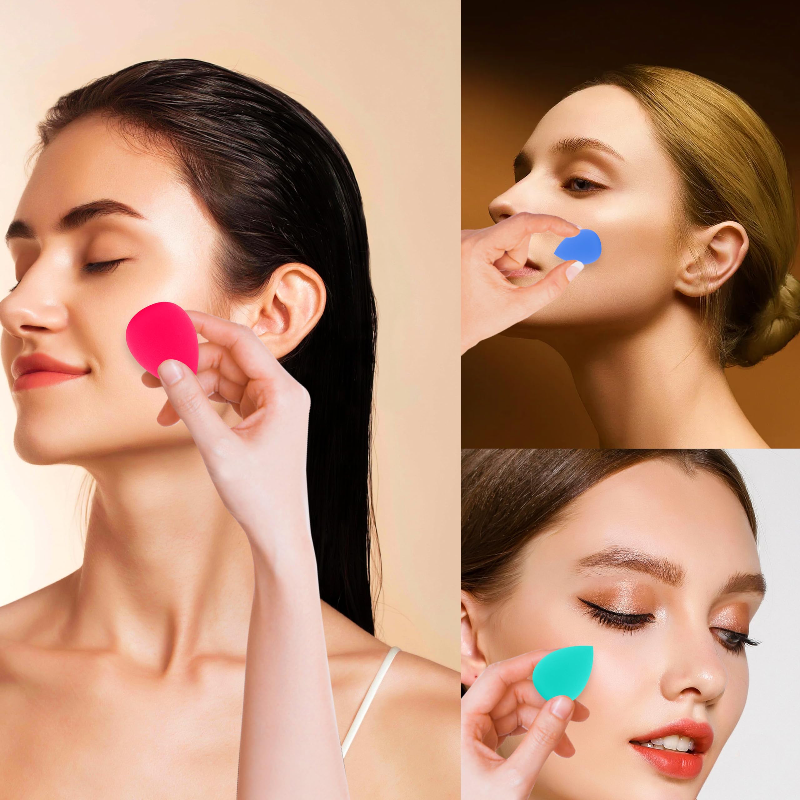 5PCS Mini Beauty Blender Sponges - Soft & Flexible Makeup Sponges for Foundation, Powder & Liquid - Multi-Colored Cosmetic Sponge Set - Perfect for Travel, Daily Makeup & Beauty Gifts