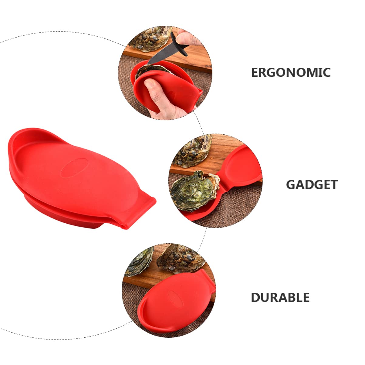 UPKOCH 3-Pack Silicone Pot Holders - Heat Resistant Oven Gloves & Kitchen Clamp for Cooking, Baking, Grilling - Perfect for Handling Hot Pots, Pans, BBQ, and Seafood Shucking - Durable Household Protective Tools