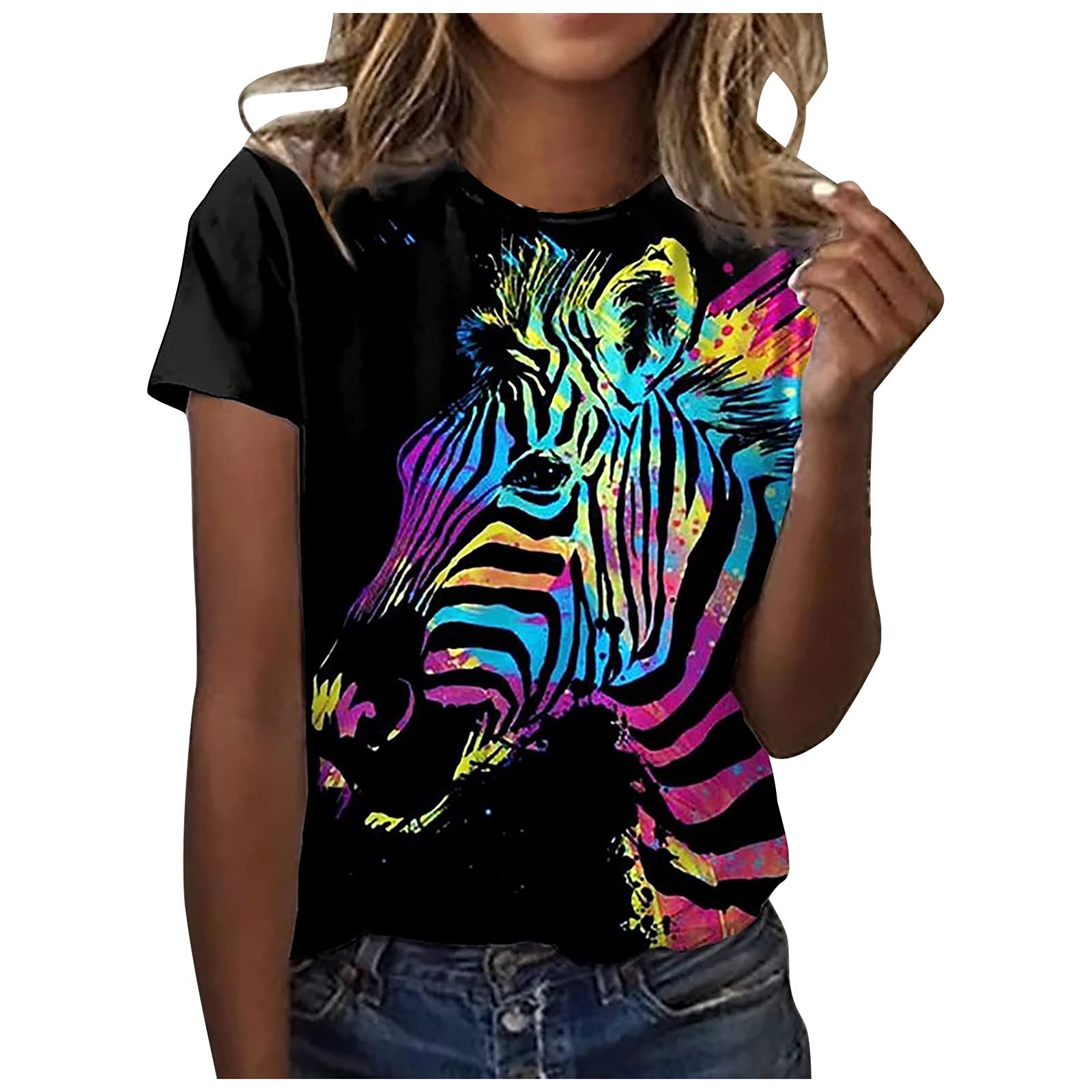 Women's Short Sleeve Crewneck T-Shirts - Loose Fit Casual Tee for Everyday Wear | Perfect for Workouts, Lounging & Summer Outfits