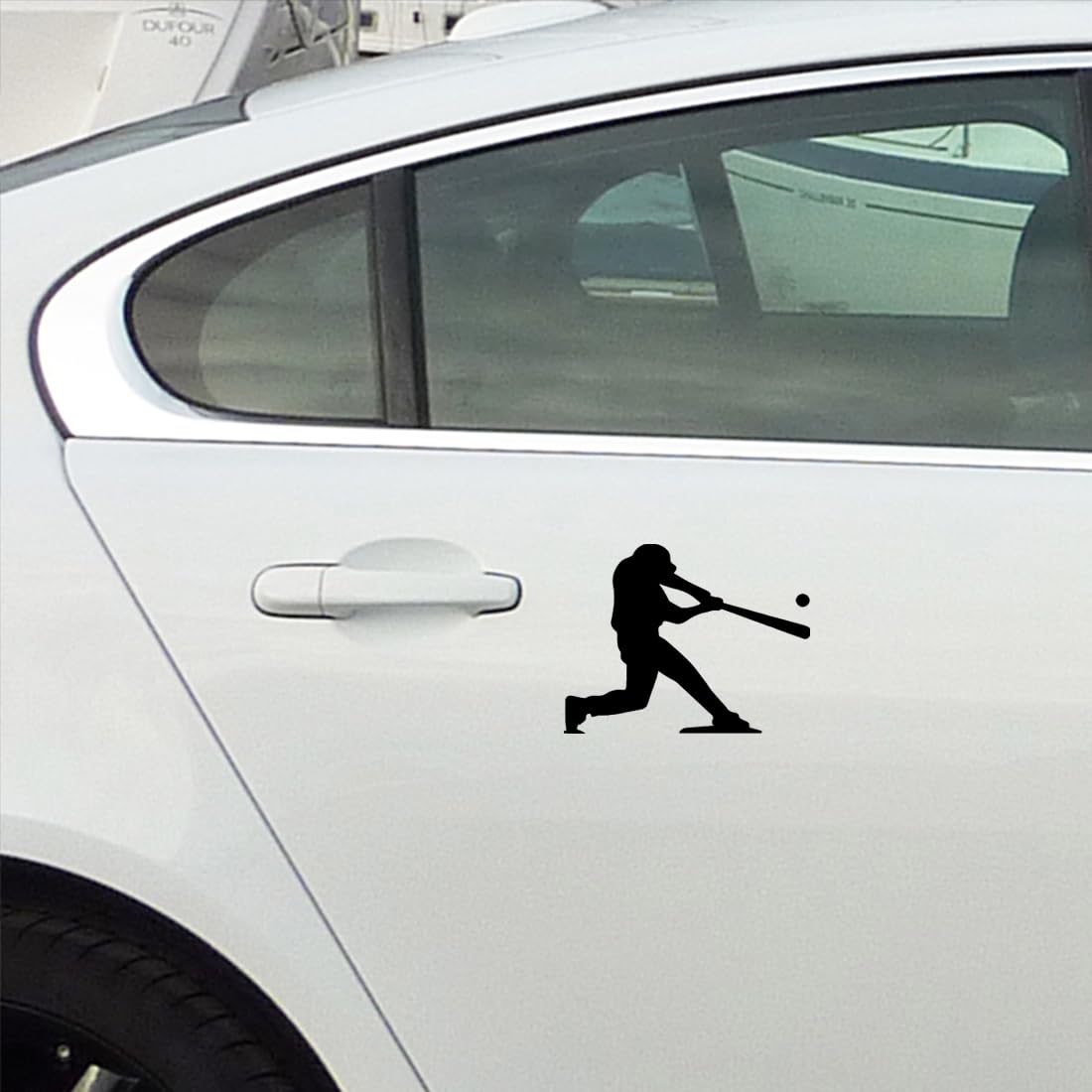 Premium Waterproof Vinyl Decal Stickers (Set of 2) - Baseball Player At Bat Design for Laptops, Phones, Helmets, Cars | Durable Stickers for Windows, Bumpers, Mugs, Walls | Perfect for Sports Fans & Home Decor