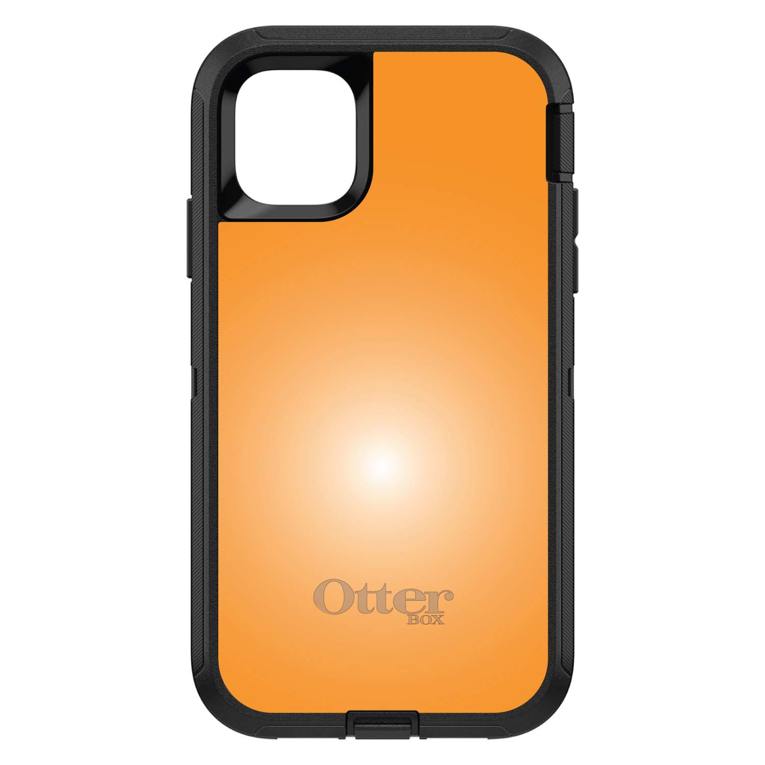 DistinctInk iPhone 13 Mini Case (5.4 Inch) - Shockproof Protective Cover with Orange White Gradient Sun Design - Perfect Replacement for OtterBox Defender - Ideal for Outdoor Activities, Travel & Daily Use