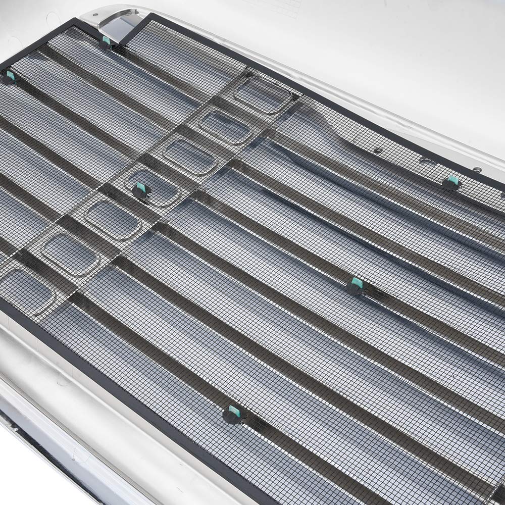 Chrome Triple Plated Front Hood Radiator Grill Grille with Bug Screen for Freightliner Columbia 2000-2008 | Replacement for A1715251002 & A1715251003 | Perfect for Truck Upgrades & Highway Protection
