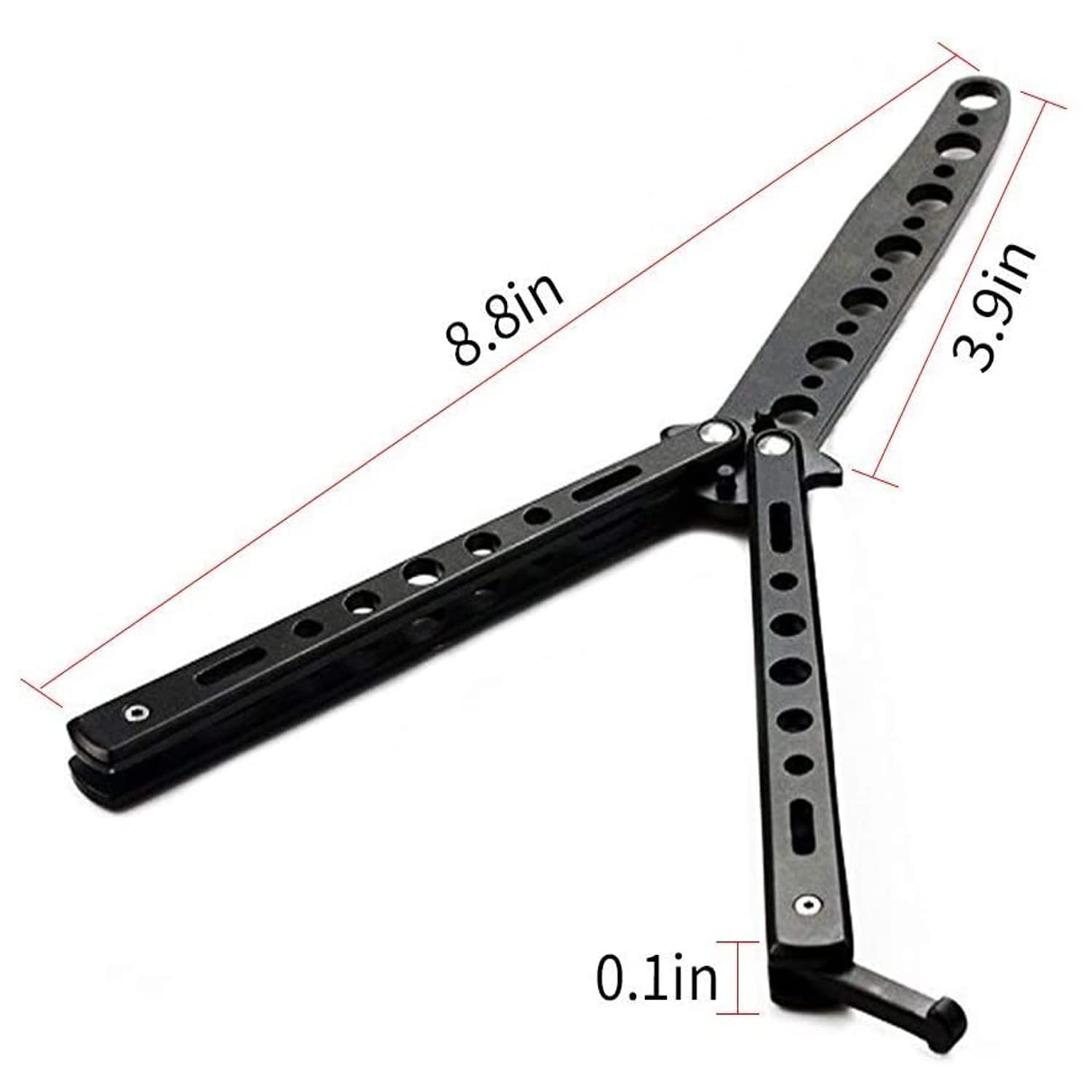 StoneDam Butterfly Comb - Unsharpened Steel Metal Folding Trainer Tool for Practicing Butterfly Knife Flipping Tricks | Perfect for Beginners & Skill Development | Great for Martial Arts Training, Cosplay & EDC Practice (Spanish)
