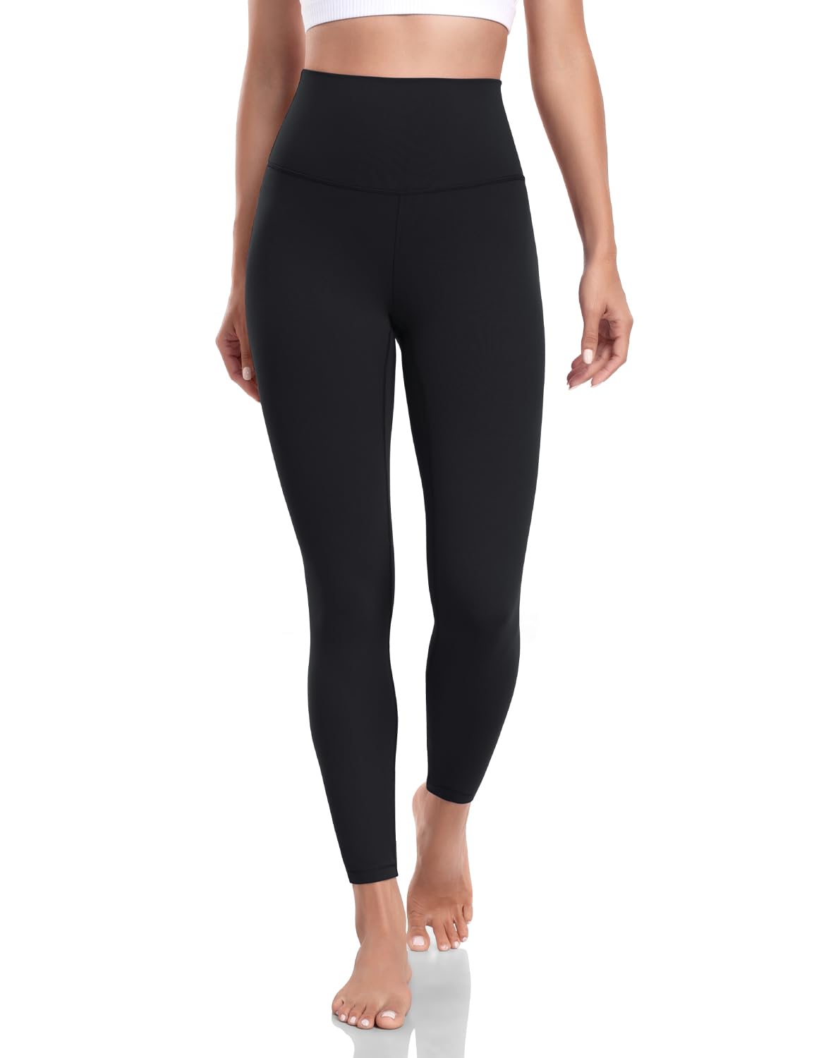 HeyNuts Women's High Waisted Workout Leggings - 7/8 Length Yoga Pants with Tummy Control & Compression, 25