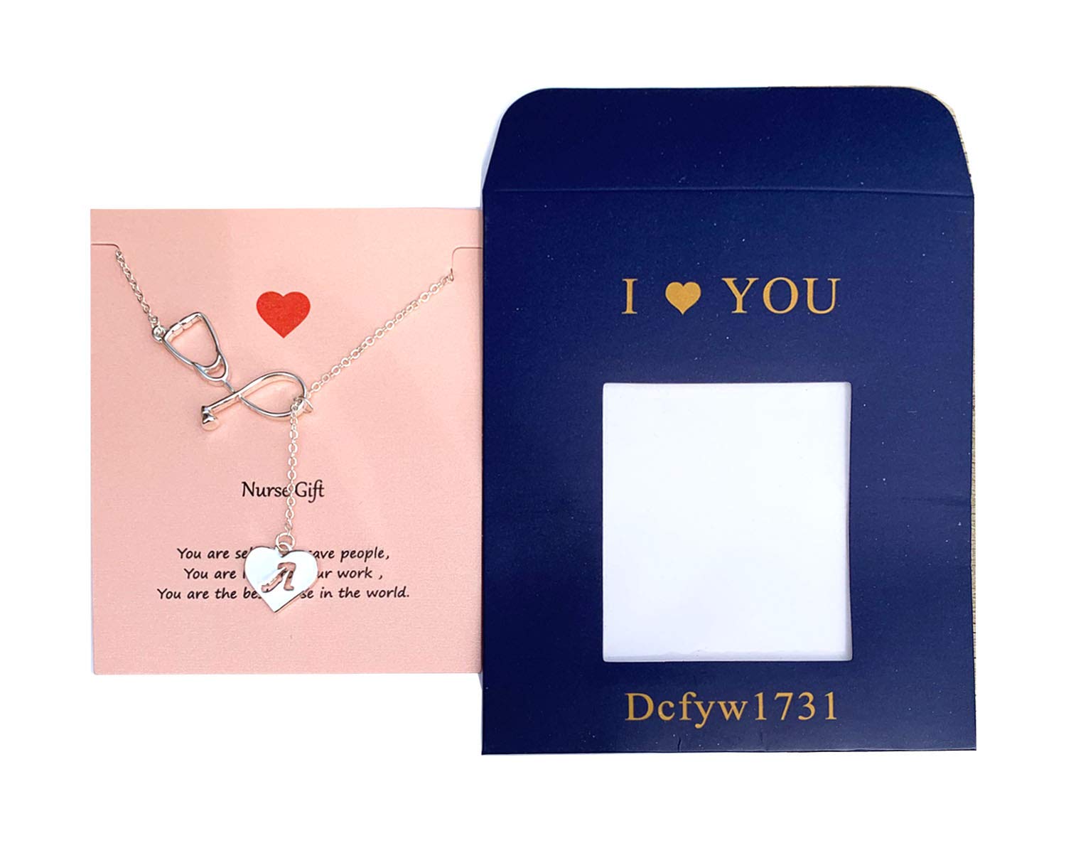 Personalized Nurse Necklace with Initial - Unique Nursing Graduation Gift for Women, Nurses Week Appreciation Present, Student Nurse Gift Idea - Perfect for Clinicals, Work & Special Occasions 2024