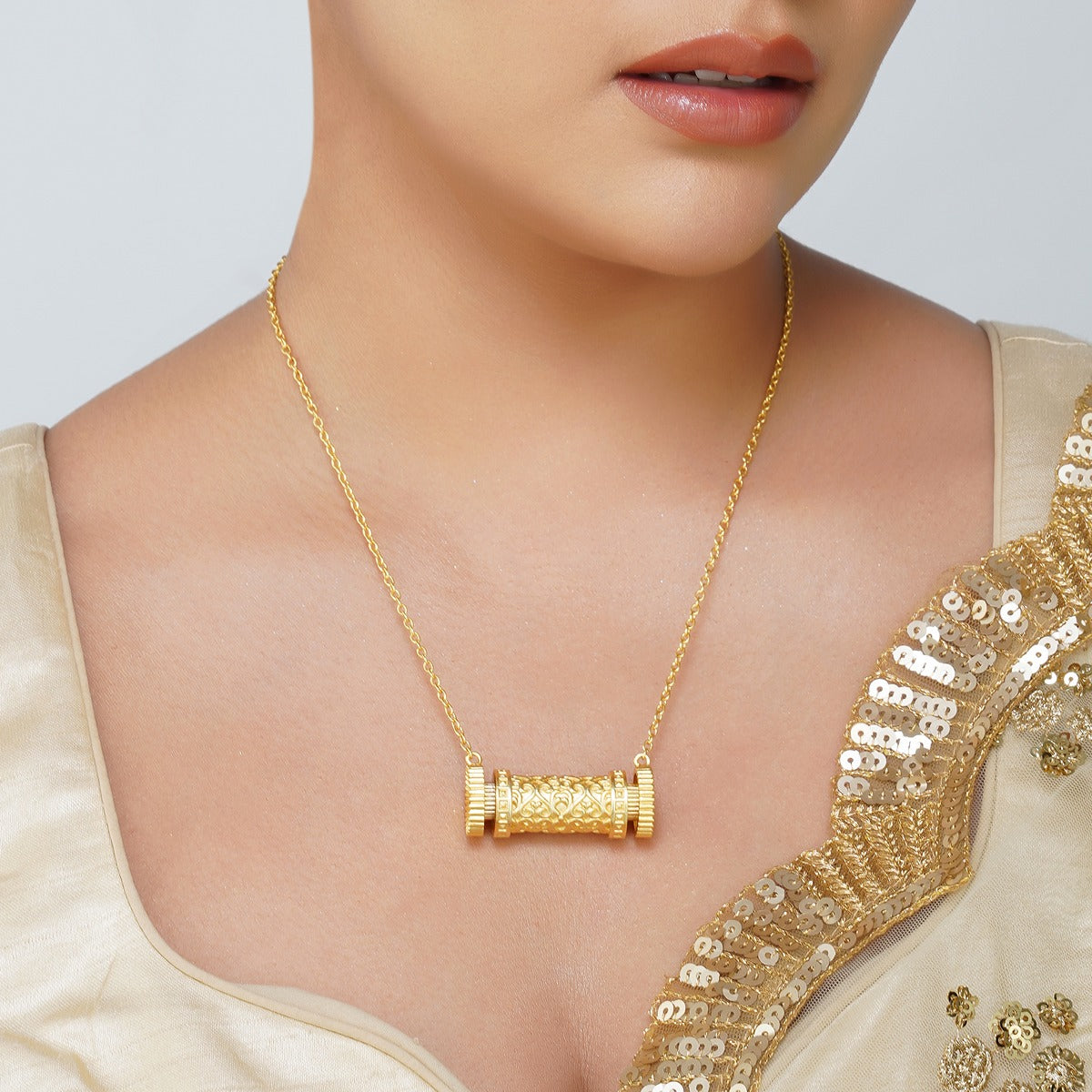Scrolls of Time Vintage Pendant Necklace - Ancient Inspired Jewelry for Women - Perfect for Gifts, Weddings & Special Occasions