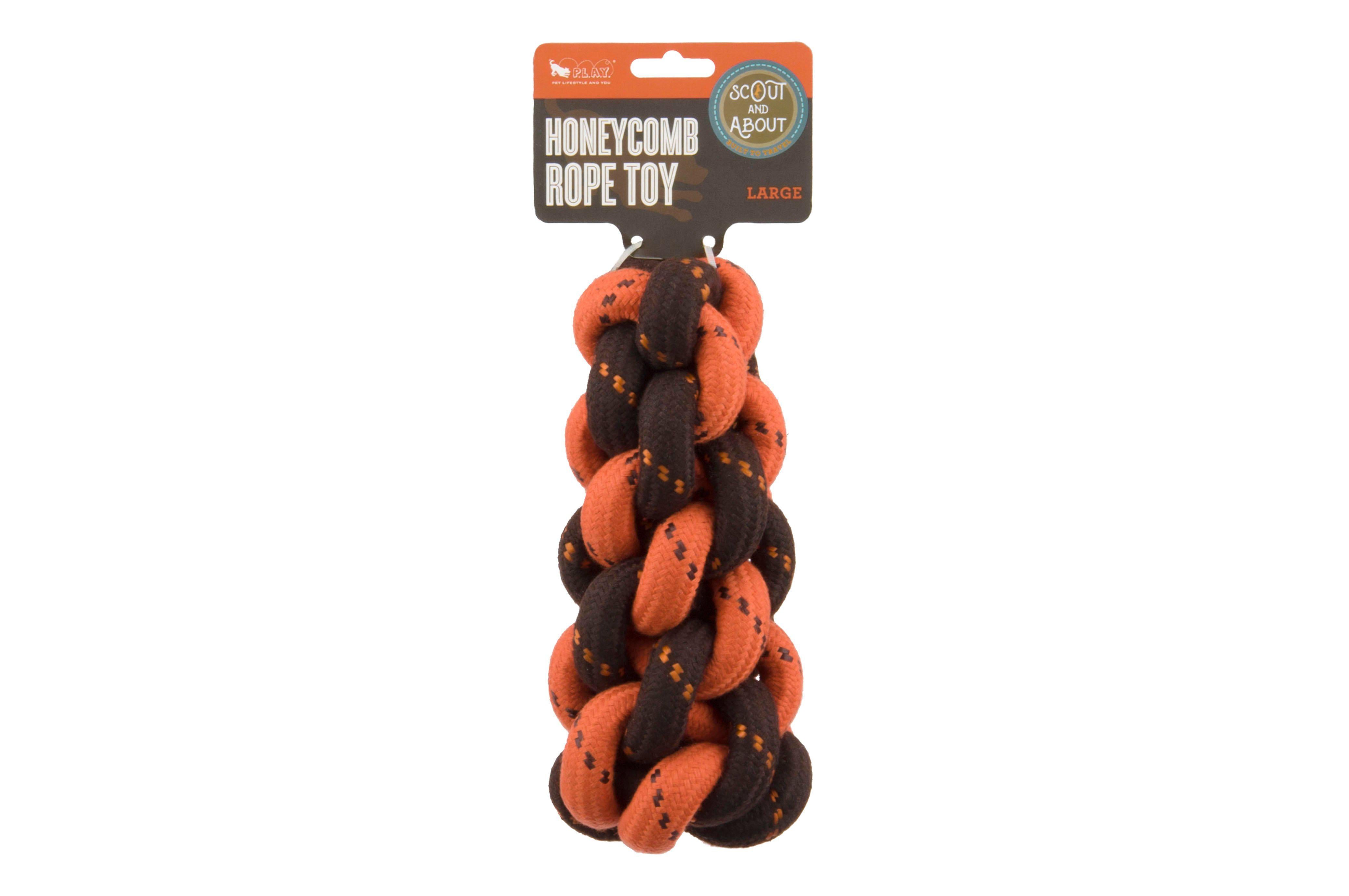 Durable Honeycomb Rope Dog Toy for Aggressive Chewers - Interactive Chewing & Tug of War Play for Large & Small Dogs - Indoor & Outdoor Pet Training Toys