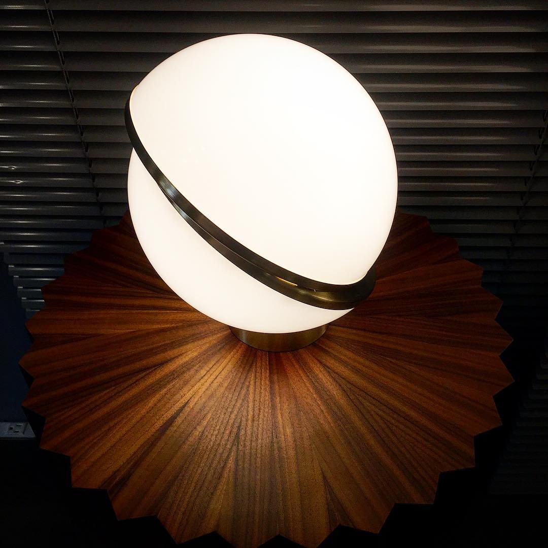 Modern Crescent Table Lamp - Adjustable LED Night Light for Bedroom, Living Room & Office - Warm White & Cool White Dimmable Lighting for Reading, Relaxing & Decor