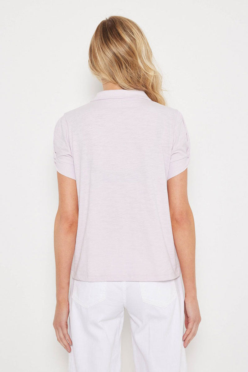 Lisa Todd Knot It Collar Tee - Stylish Women's Knotted Neckline T-Shirt for Casual Wear, Office Outfits & Date Nights