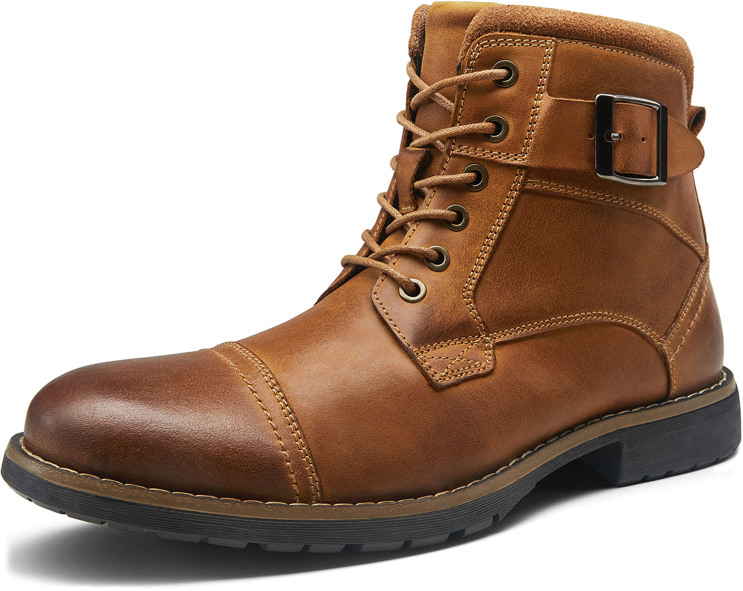 Vostey Men's Casual Motorcycle Combat Ankle Boots - Stylish Dress Boots for Everyday Wear & Outdoor Adventures
