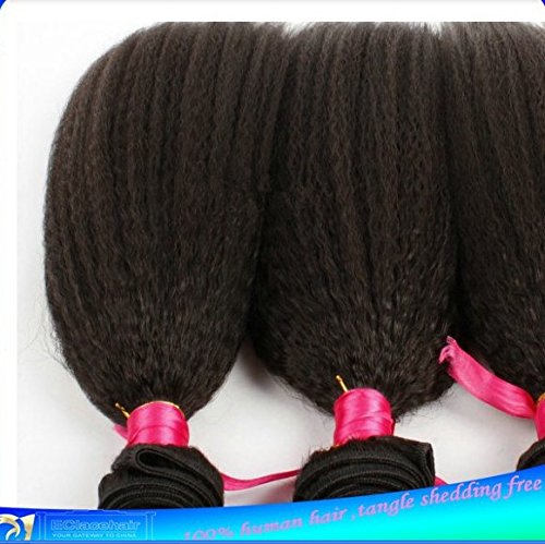 Premium 100% Virgin Peruvian Remy Human Hair Bundles - Kinky Straight 3-Piece Set (8