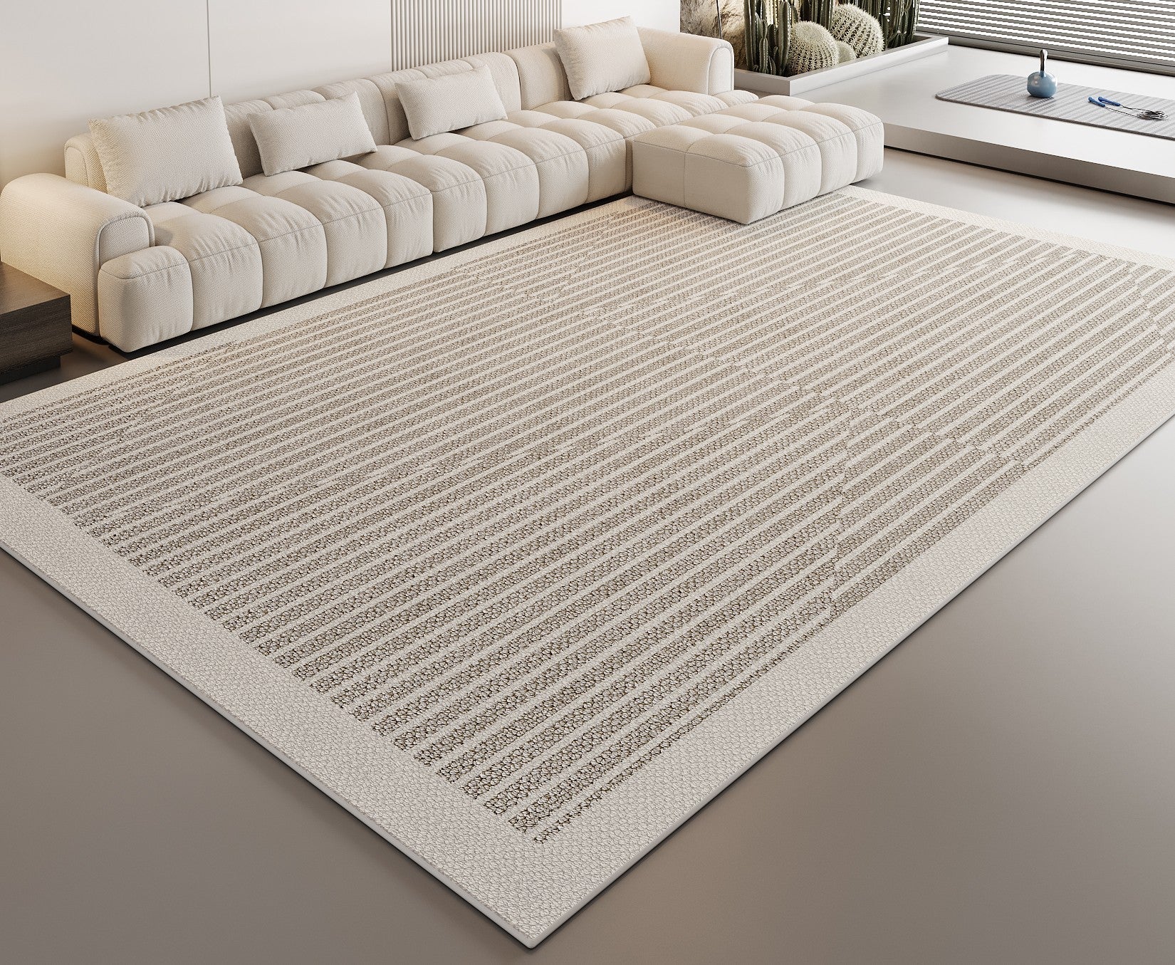 Modern Grey Geometric Area Rugs - Large Contemporary Floor Carpet for Living Room, Bedroom & Office - Soft Non-Slip Home Decor for Cozy Spaces