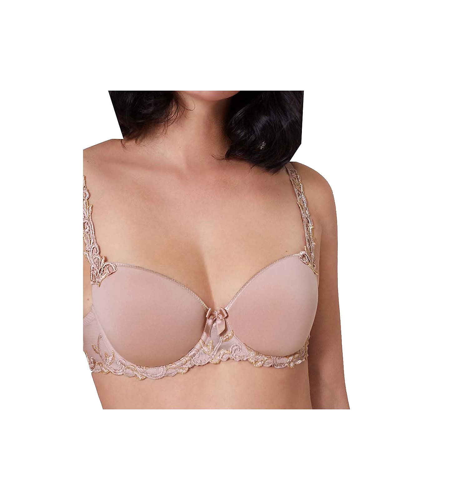 Simone Perele Andora Demi T-Shirt Bra 38F Antique Rose - Comfortable Full Coverage Underwire Bra for Everyday Wear, Work & Special Occasions