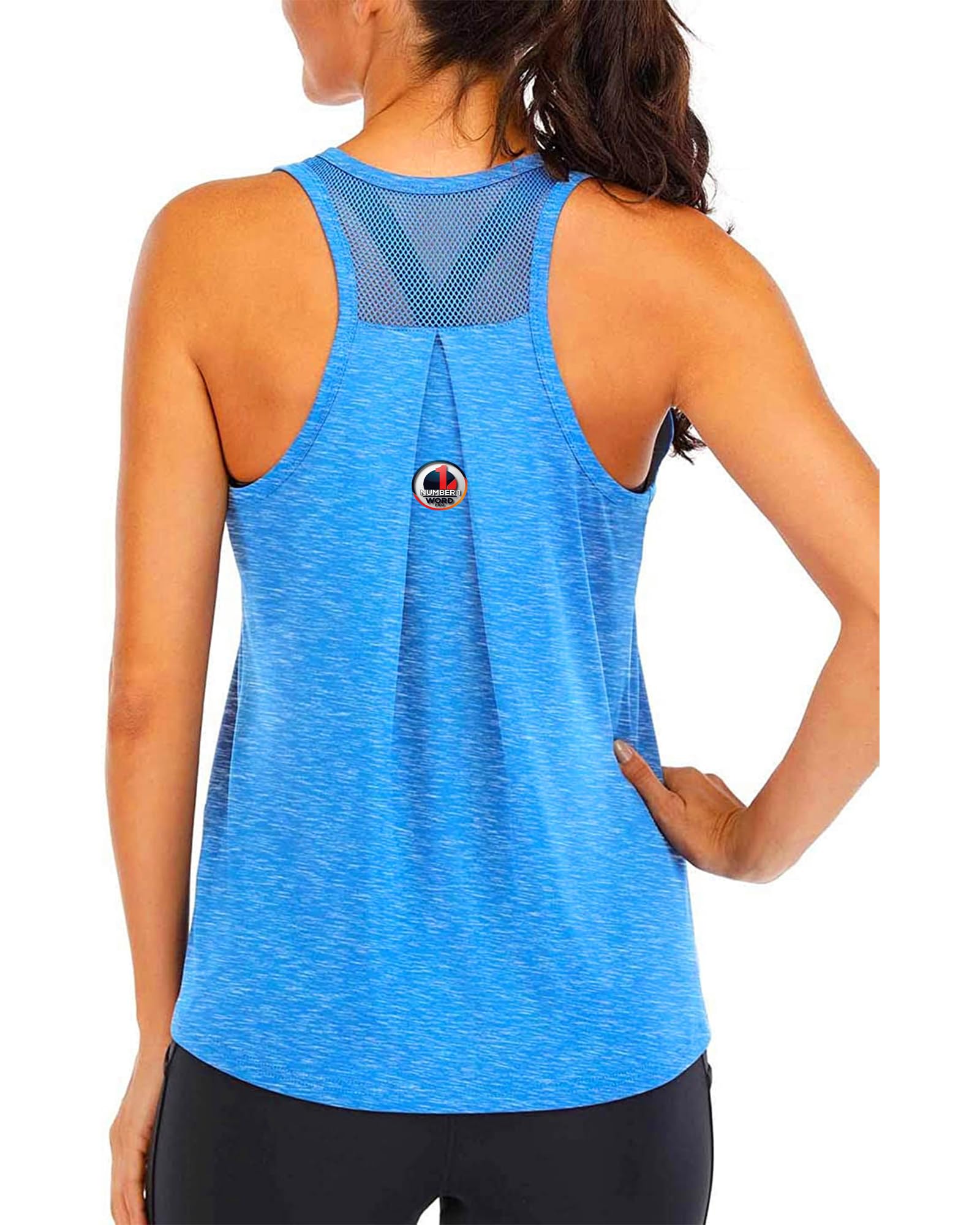 Women's Active Sleeveless Racerback Tank Tops - Breathable Workout Shirts for Dance, Yoga, Gym & Fitness Training - Perfect for Sports, Running and Summer Outdoor Activities