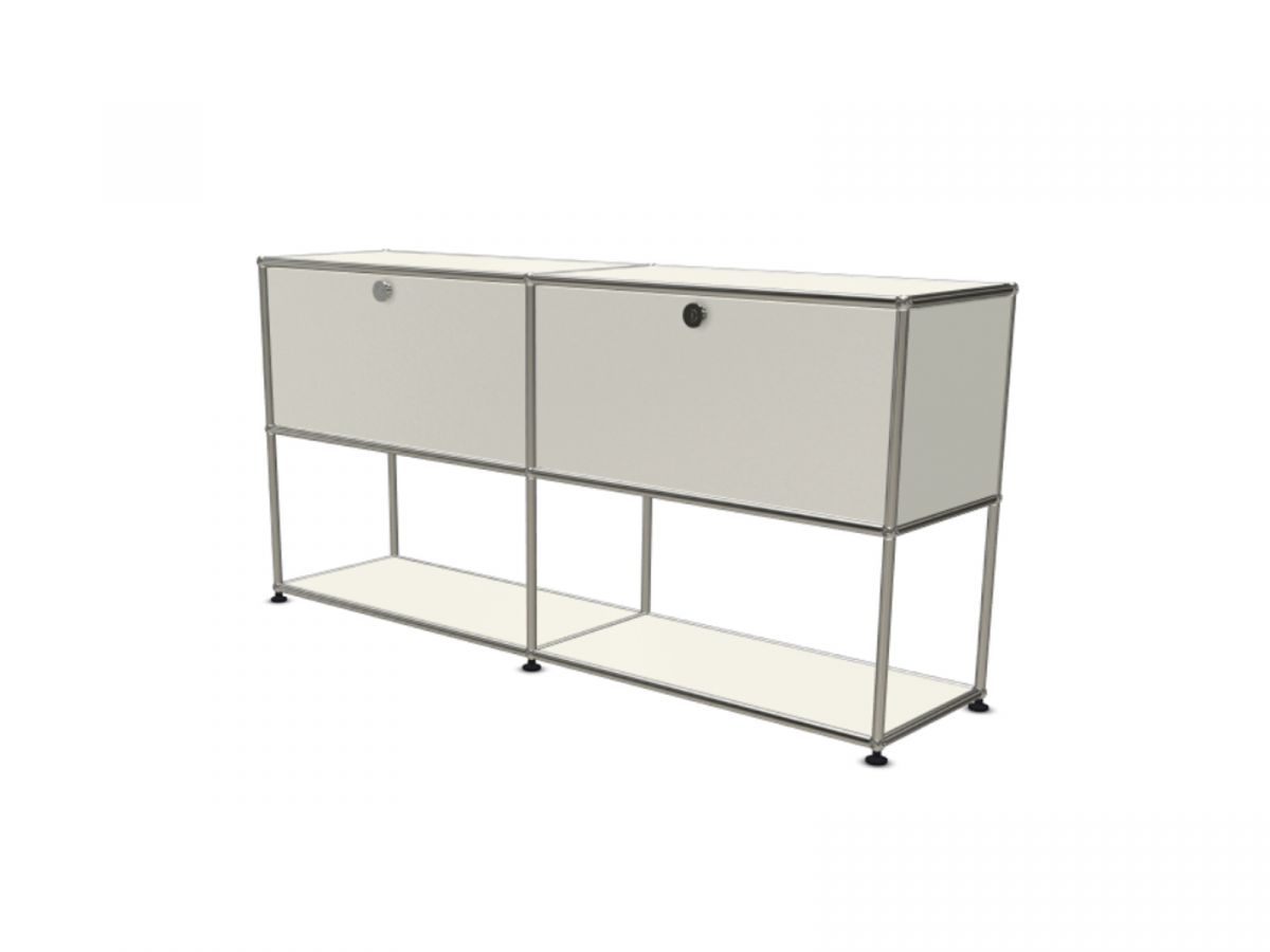 Haller Sideboard M with Lower Storage & 2 Glass Doors - Modern TV Stand Cabinet for Living Room, Bedroom & Entryway Organization