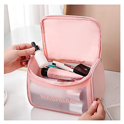Multipurpose Cosmetic Organizer Bag for Women & Girls - Travel Makeup Pouch with Multiple Compartments (Pink) | Perfect for Home, Office & Vacation Essentials Storage
