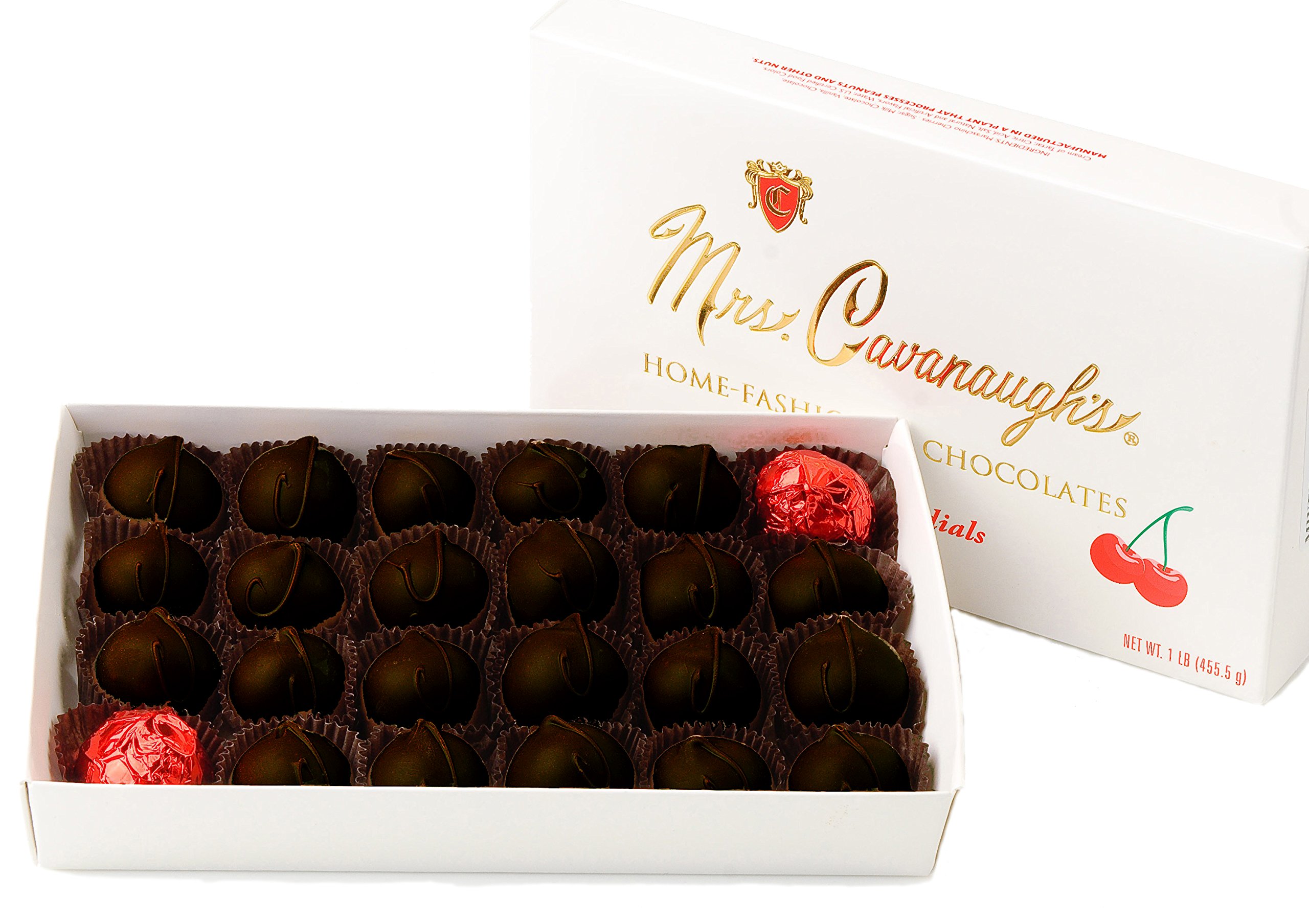 Mrs. Cavanaugh's Premium Dark Chocolate Cherry Cordials - 5 lb Gift Box | Gourmet Chocolate Covered Cherries for Holidays, Parties & Corporate Gifts