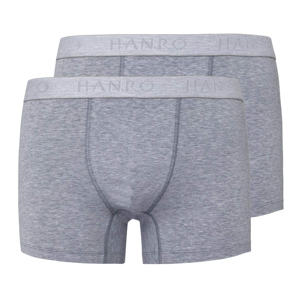 Hanro Men's Cotton Boxer Briefs 2-Pack - Soft Breathable Underwear for Everyday Comfort | Perfect for Workout, Travel & Daily Wear
