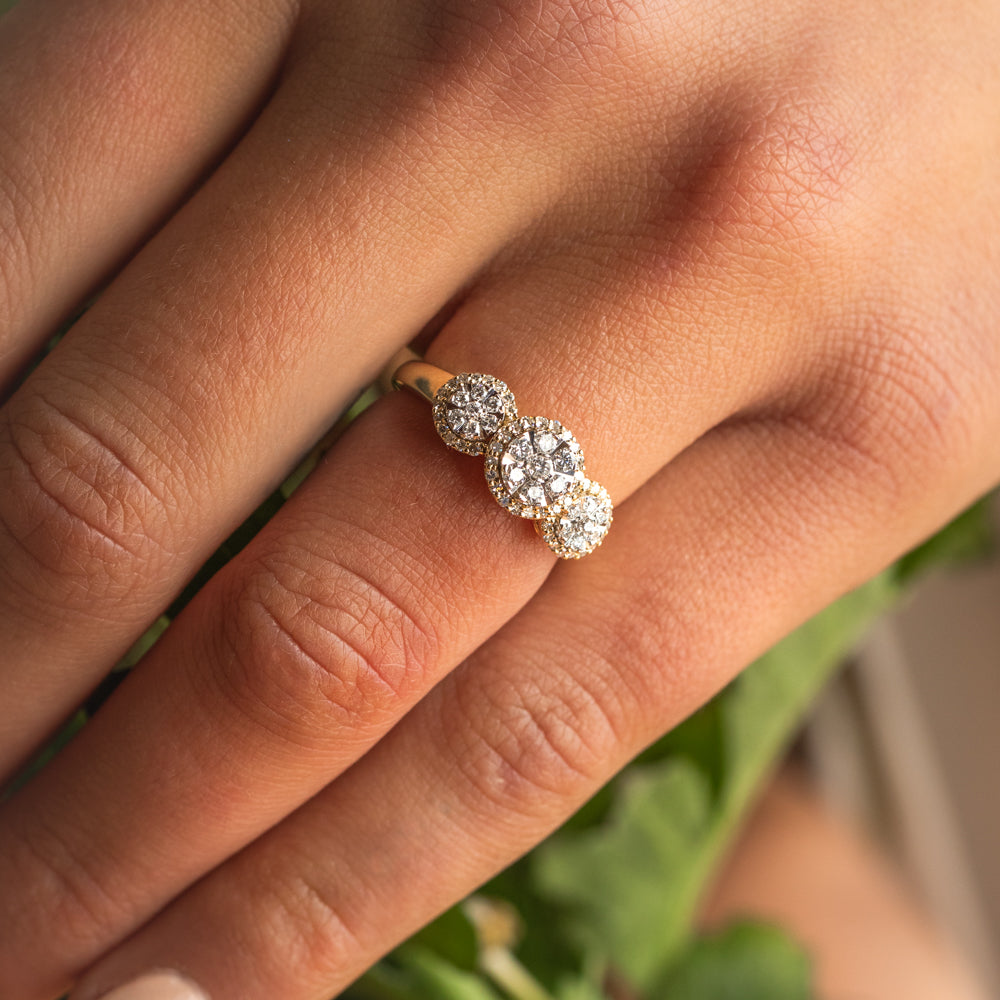 9ct Yellow Gold 0.45 Carat Lab-Grown Diamond Ring for Women - Sparkling Engagement & Wedding Jewelry Gift
