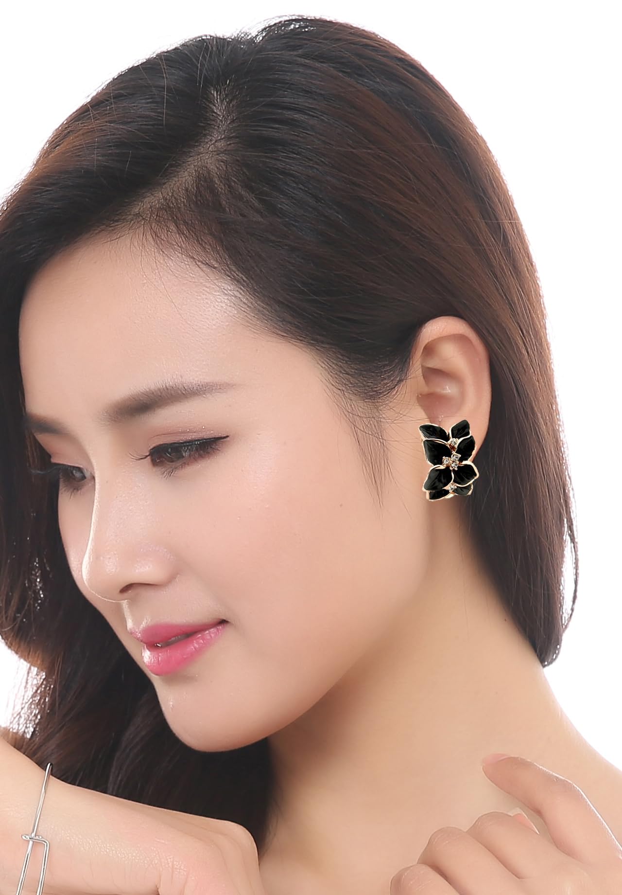 YouBella Crystal Stud Earrings for Women - Hypoallergenic Fashion Jewelry Set with Sparkling Stones | Perfect for Parties, Weddings & Everyday Wear