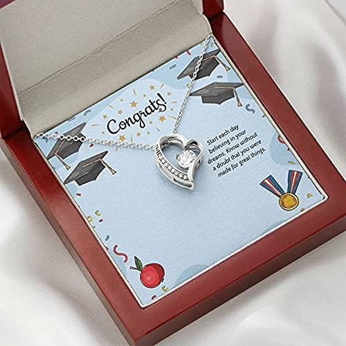 2021 Turquoise Rose Necklace for Women - Elegant Graduation Gift from Parents to Daughter, Luxury Birthday Jewelry with Message Card & Gift Box - Perfect for Special Occasions & Daily Wear