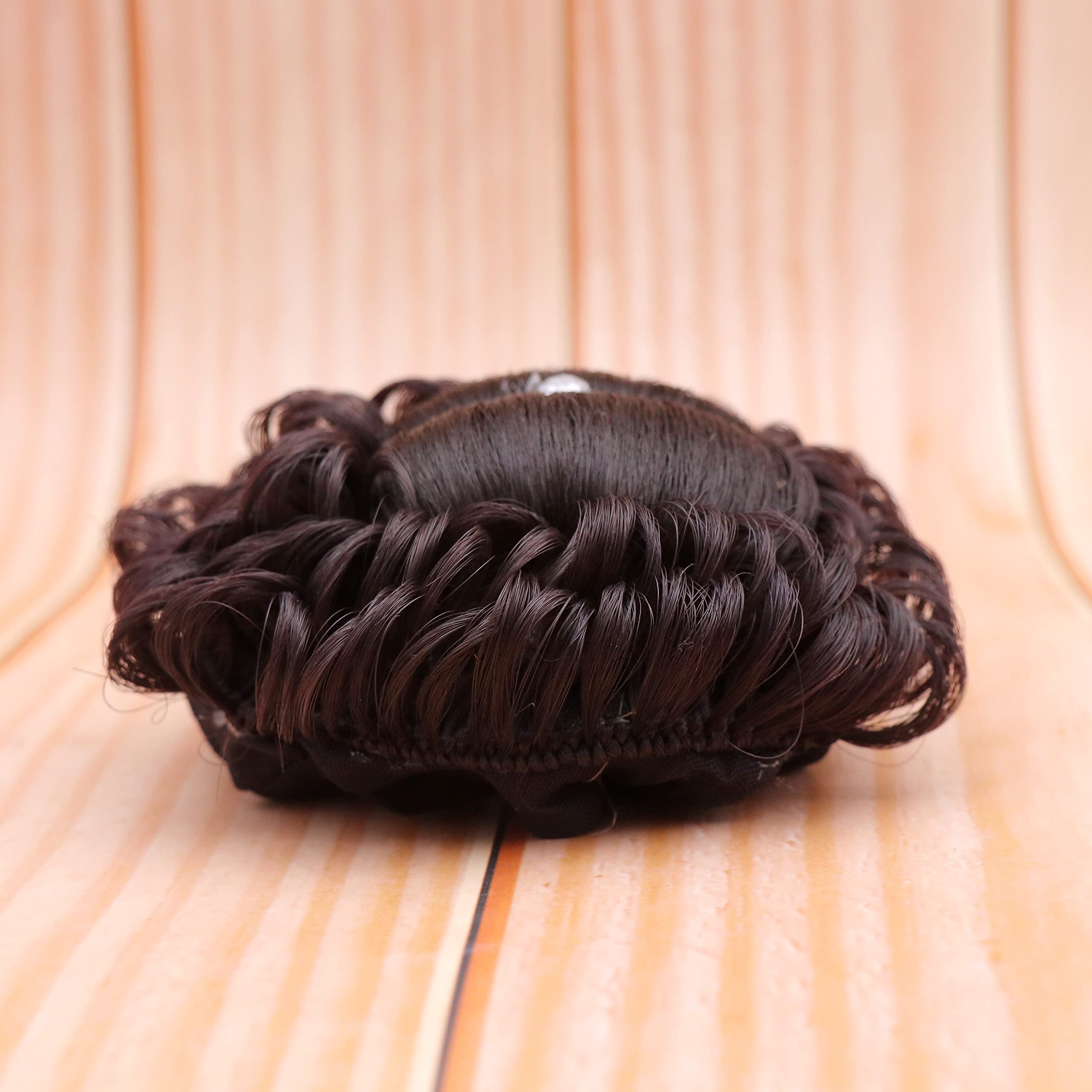 NAVMAV Juda Stone Hair Extensions for Women & Girls – Black 06 | Artificial Juda Hair Accessories for Bun & Updo Hairstyles | Perfect for Weddings, Parties & Special Occasions