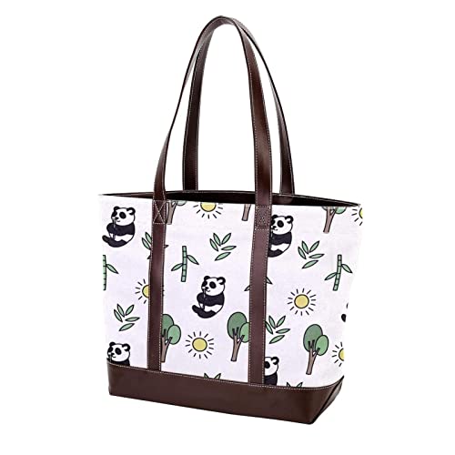 Stylish Large Leather & Canvas Tote Bags for Women - Top Handle Shoulder Satchel Hobo Purse | Perfect for Work, Travel & Shopping