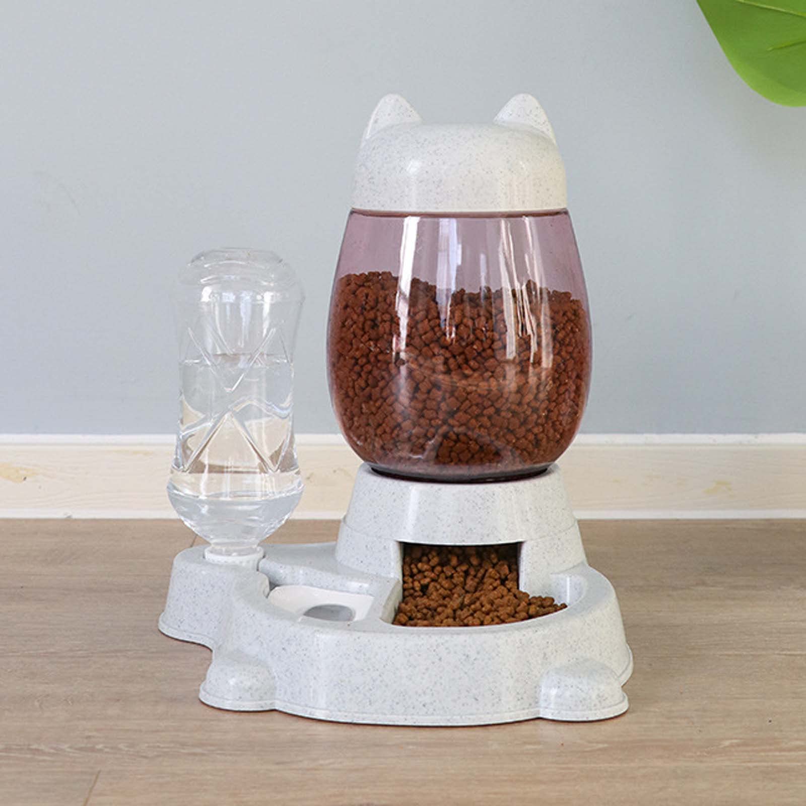 2.2L Automatic Raised Cat Bowl - Tilted Non-Slip Detachable Pet Food & Water Feeder for Cats & Dogs - Perfect for Home, Office, or Travel Use