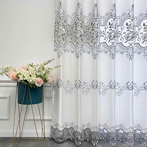 Wp147 Grey Flower - White Cloth