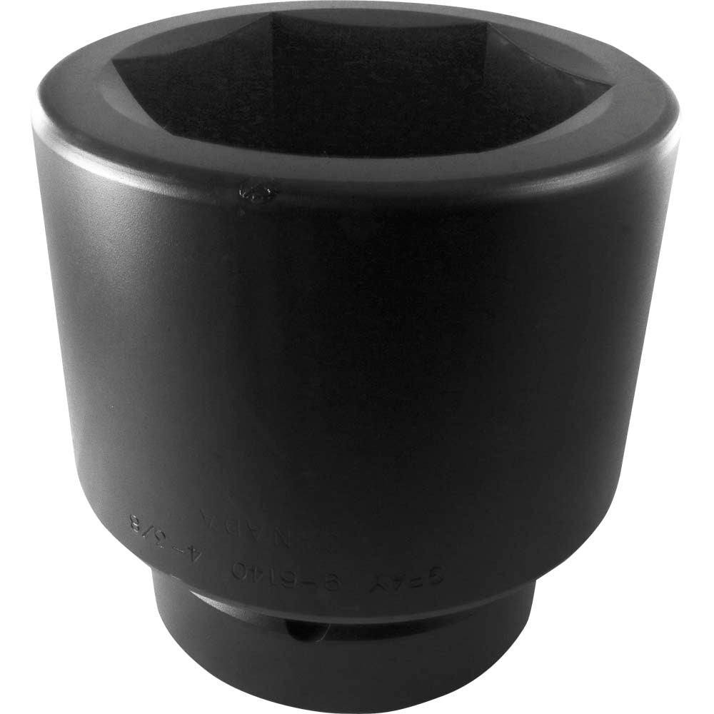 2 1/2 Inch 6 Point Standard Length Impact Sockets - Black Industrial Finish for Automotive Repair & Heavy Duty Machinery Maintenance