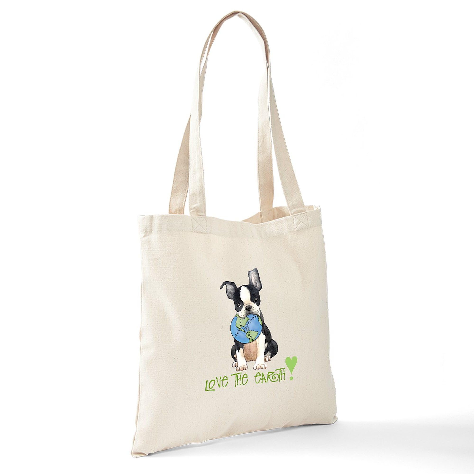 Eco-Friendly Earth Day Boston Canvas Tote Bag - Reusable Natural Shopping Bag for Groceries, Beach & Daily Use