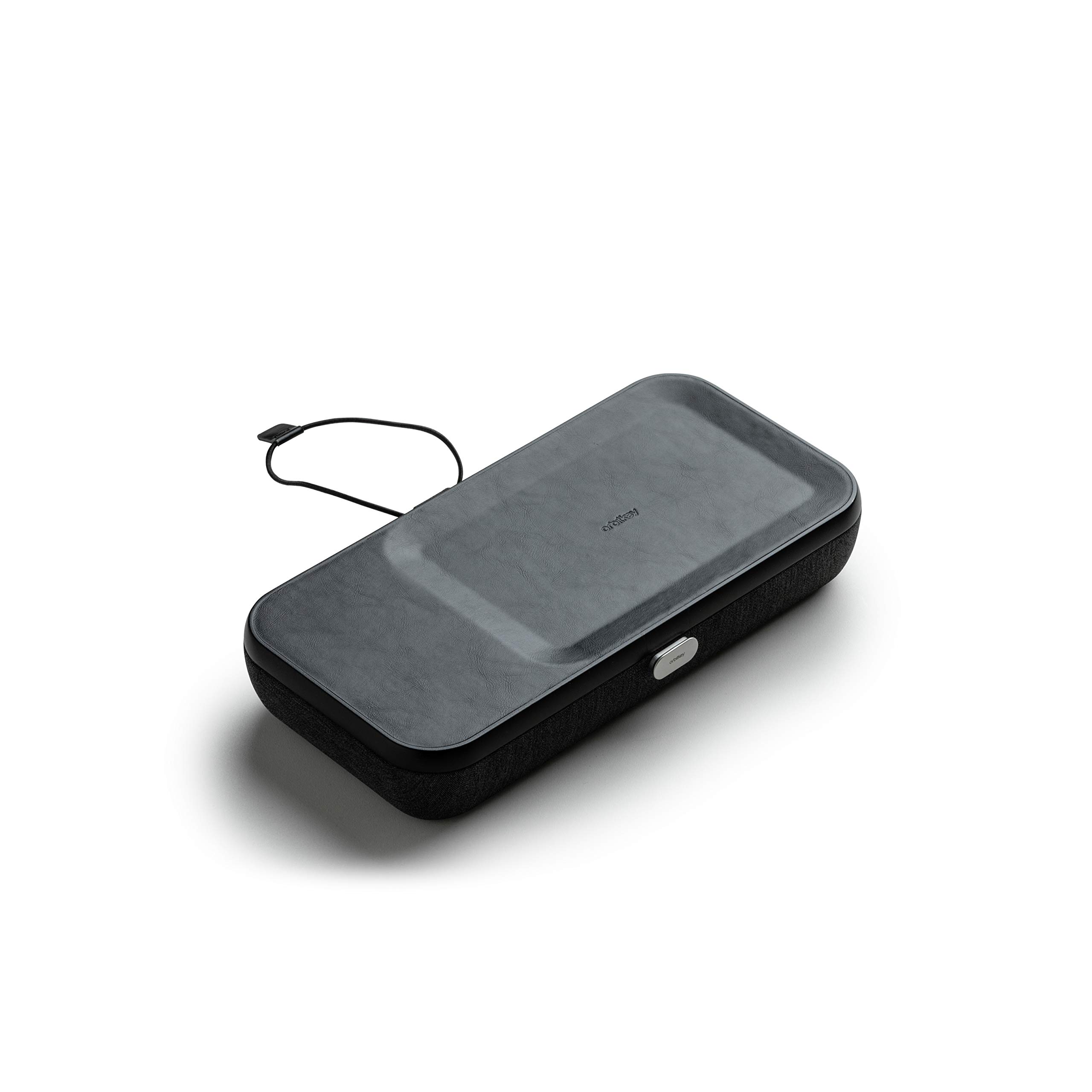 Orbitkey Nest - Premium Portable Desk Organizer with Wireless Charger | Customizable Polycarbonate & Nylon Case | Durable Zinc Alloy Frame | 9.5x4.7x1.6 Inches (Black) | Perfect for Office, Home & Travel Organization