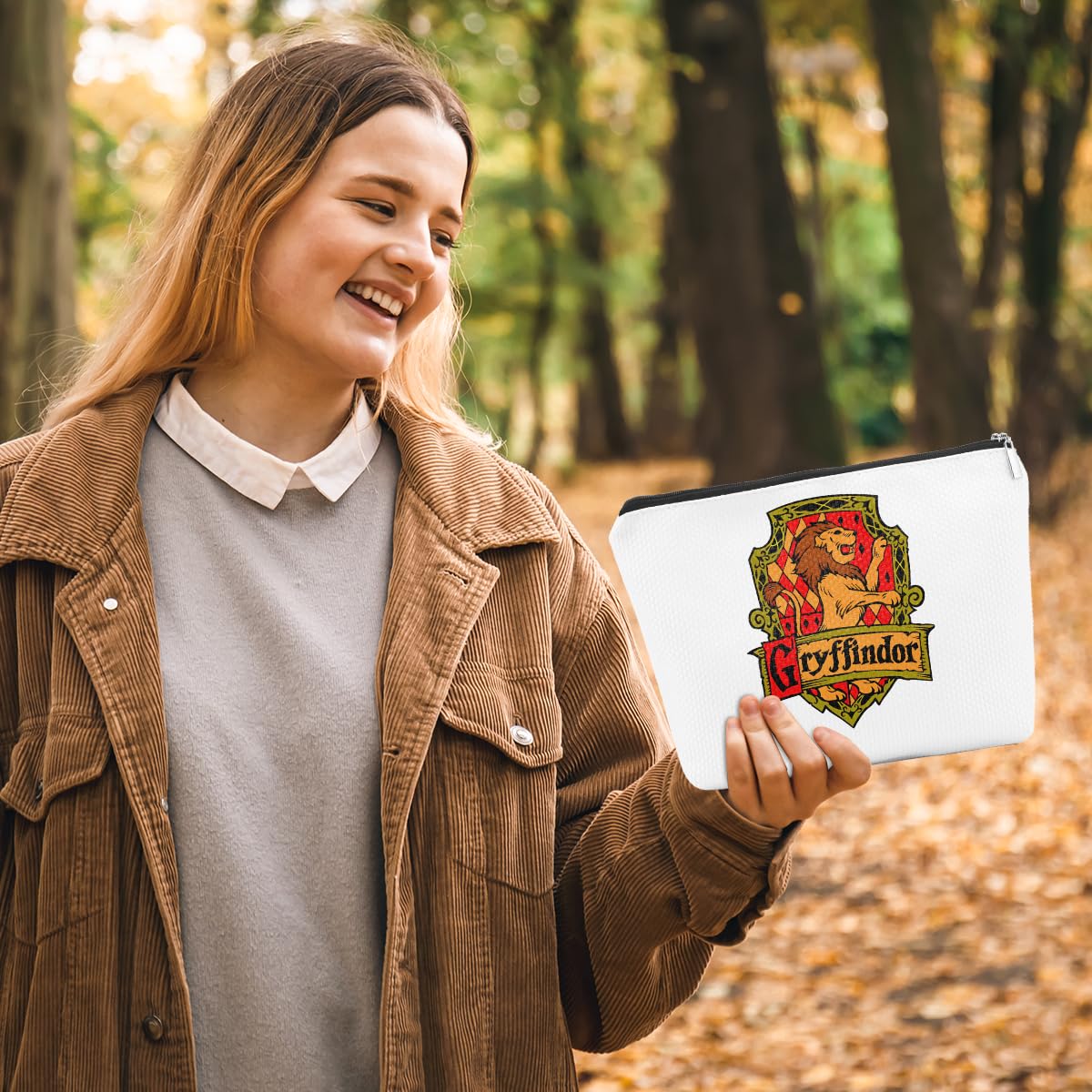 Magic Themed Lion Wizard Cosmetic Bag - Witchy Gifts for Women, Bestie, Sister | Book Lover & Movie Fan Merch | Travel Makeup Organizer for Graduation, Birthday & Special Occasions | Perfect for Harry Potter Fans, Fantasy Lovers & Cosplay Enthusiasts