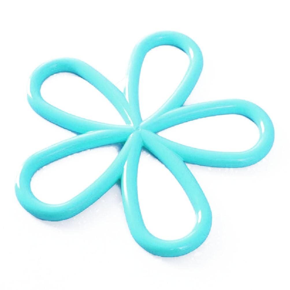 Flower-Shaped Kitchen Pot Mat - Heat Resistant PVC Hot Pad & Coaster for Dishes, Cups, Pots - Decorative Table Protection for Plants & Kitchen Use