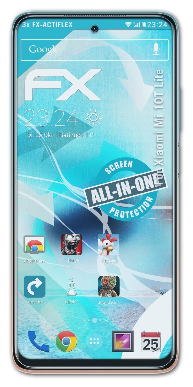 Xiaomi Mi 10T Lite Screen Protector - 3 Pack Ultra Clear Flexible FX Film | HD Protection for Smartphone, Anti-Scratch & Bubble-Free | Perfect for Daily Use, Gaming & Outdoor Activities