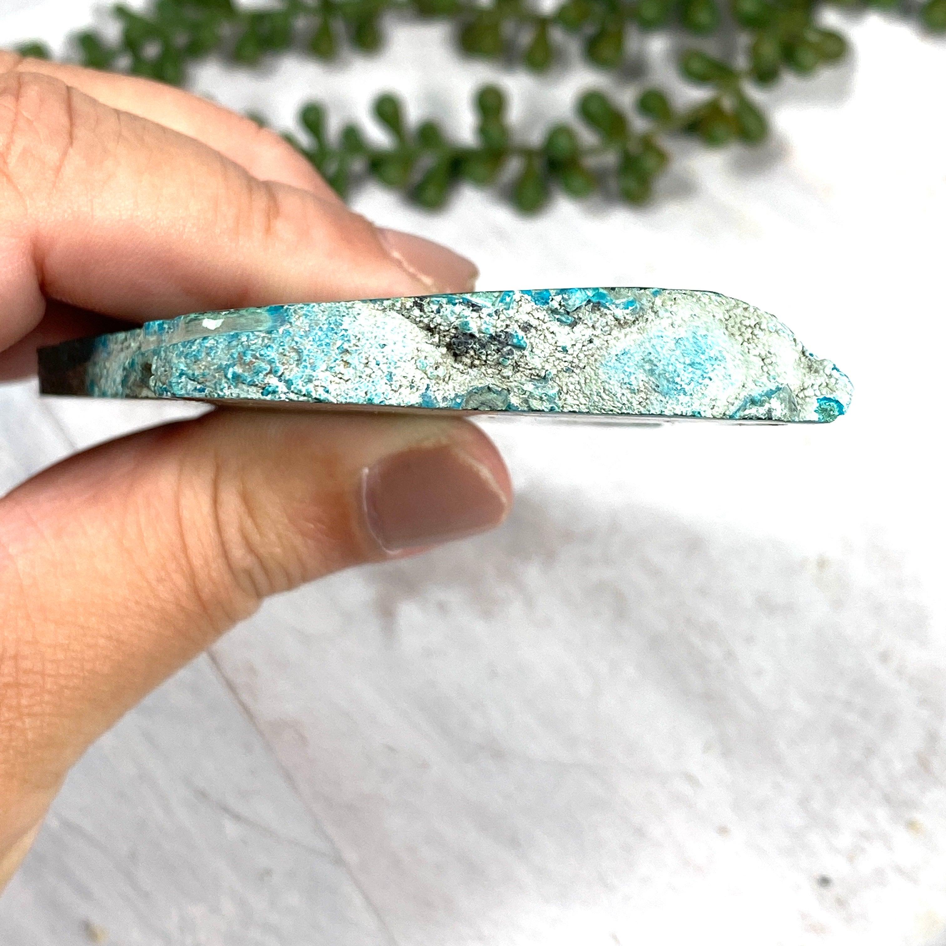 Natural Malachite Slice CR3539 - Unique Green Crystal Stone for Home Decor, Jewelry Making & Healing Crystals Collection - Perfect for Meditation, Feng Shui & Gift Giving
