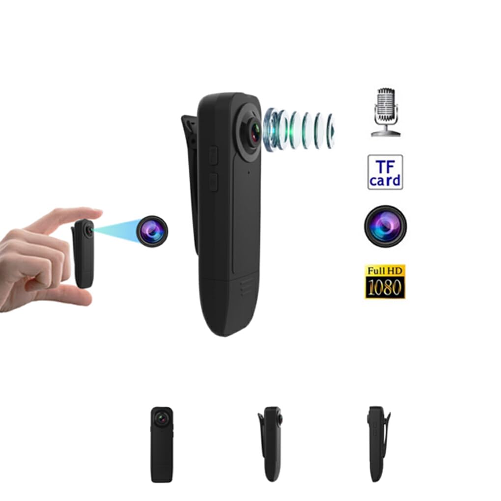 TWCRVIL Mini Body Camera HD 1080P/4K Video Recorder with Night Vision - Waterproof Sports Action Camera & Voice Recorder for Security, Police, Outdoor Adventures, and Evidence Recording