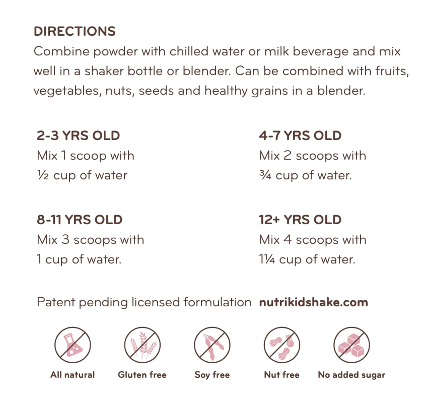 Kids Protein Powder Shake with 36 Vitamins & 10g Whey Protein | Weight Gain Drink Mix for Children | Digestive Enzymes & Probiotics | Healthy Growth Snack (12.25 oz) - Perfect for Breakfast, After-School Snacks & Picky Eaters