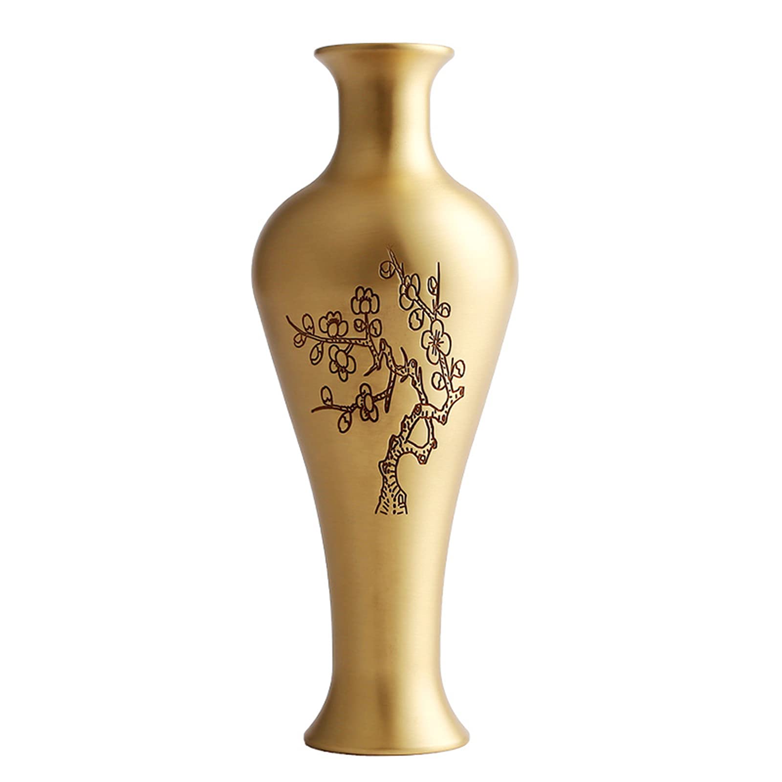 Golden Copper Buddhist Altar Vase - 7.5