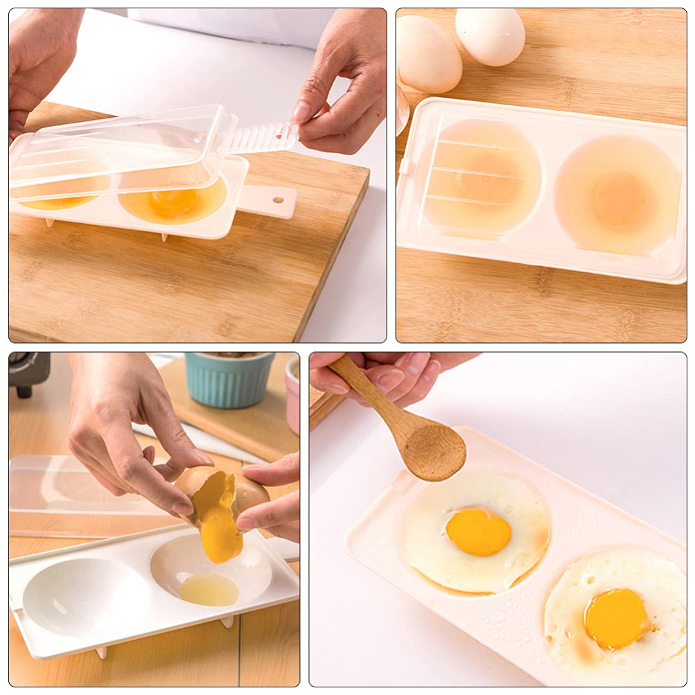 DOITOOL 3-Piece Microwave Egg Steamer Set - BPA-Free Egg Poacher & Cooker for Perfect Boiled & Poached Eggs - Kitchen Tools & Accessories for Quick Breakfast, Meal Prep & Healthy Cooking