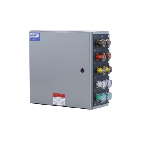 800A 277/480V Threaded Post Camlock Connection Box with Male Neutral - Heavy Duty Power Distribution for Construction Sites and Industrial Applications