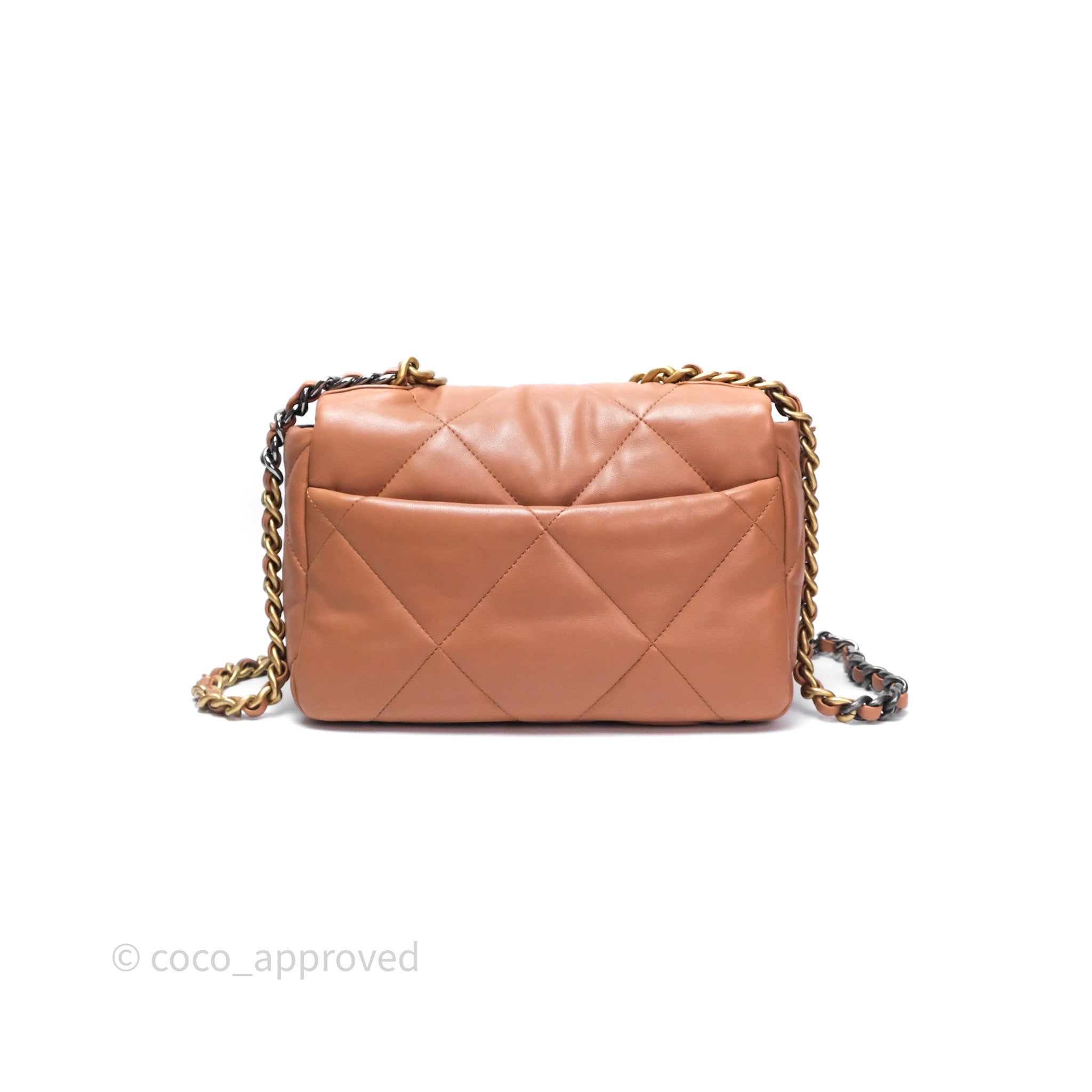 Chanel 19 Small Handbag in Caramel with Mixed Hardware - Luxury Shoulder Bag for Women, Perfect for Date Night & Special Occasions