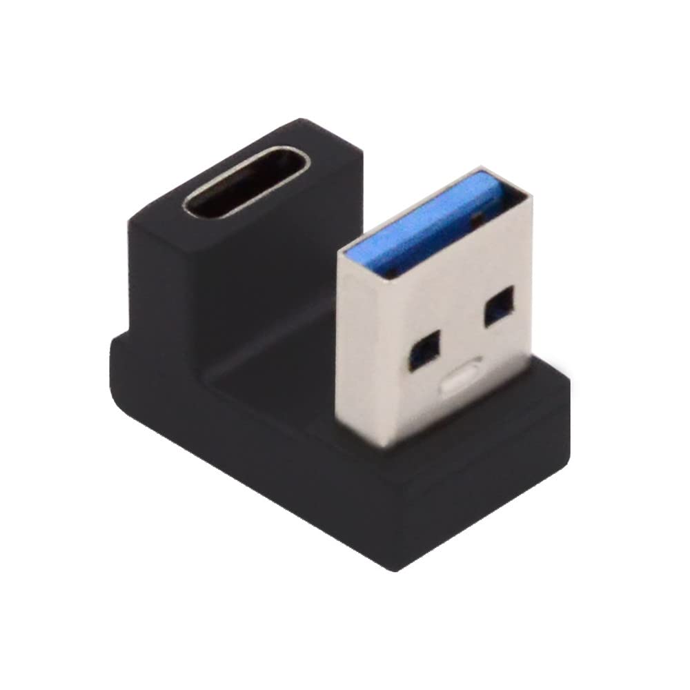 USB-C to USB 3.0 Adapter - U-Shaped Angled Design Female Type C to Male USB A Converter for Laptop & Desktop - Perfect for Data Transfer Between New and Old Devices