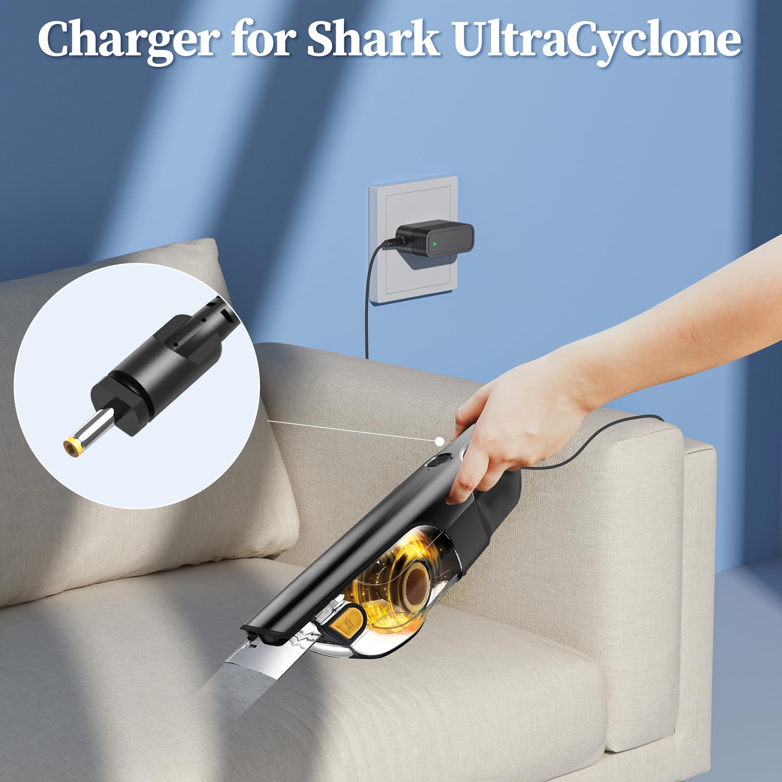 Shark Cordless Handheld Vacuum Charger - Replacement Power Adapter for Shark CH950 CH951 CH950C CH951C CH963AMZ CH964AMZ - Compatible with UltraCyclone Pet Pro Plus Vacuum Cleaners - Perfect for Home Cleaning & Pet Hair Removal