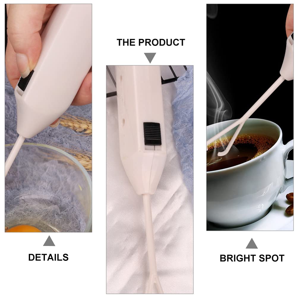 2pcs Electric Egg Milk Frother Handheld Battery Operated Foam Maker - Mini Whisk for Coffee, Latte, Hot Chocolate, Smoothies & Baking - Perfect for Kitchen, Cafe & Home Use