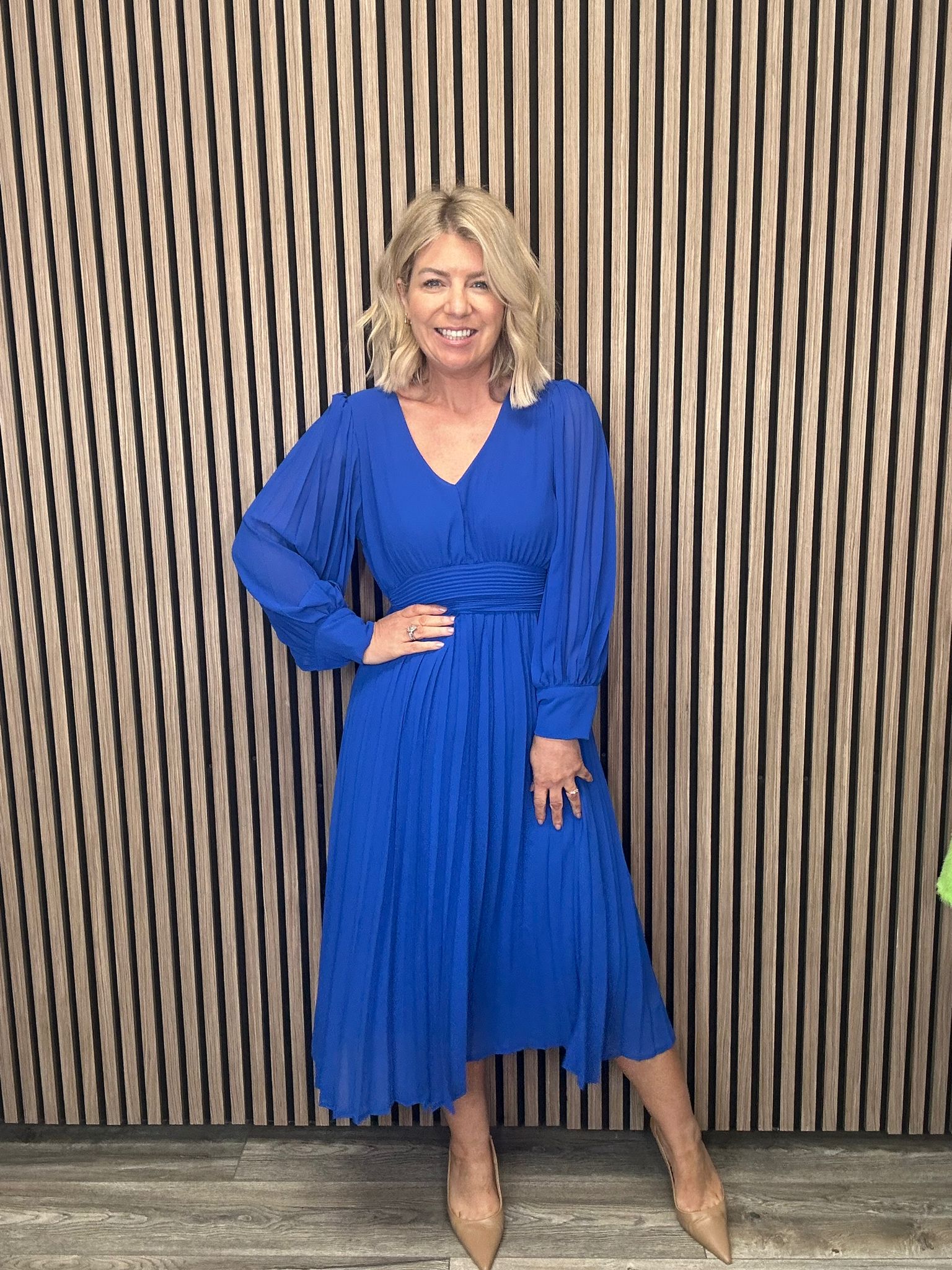 Hannah Midi Dress for Women - Elegant Royal Blue Flowy Summer Dress | Perfect for Beach Vacations, Date Nights & Casual Outings